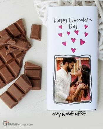 Happy Chocolate Day Photo Frame Wishes