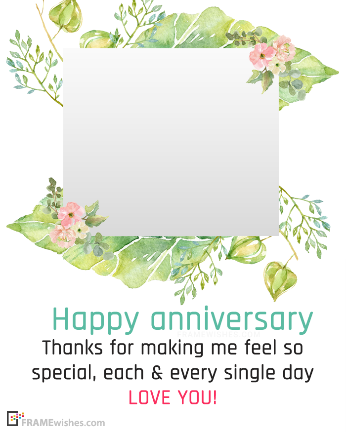 Create Happy Anniversary Frame With Photo