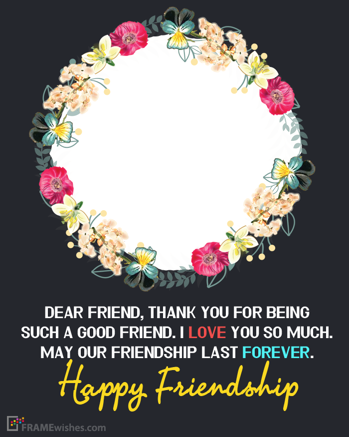 Happy Friendship Photo Frames Wishes