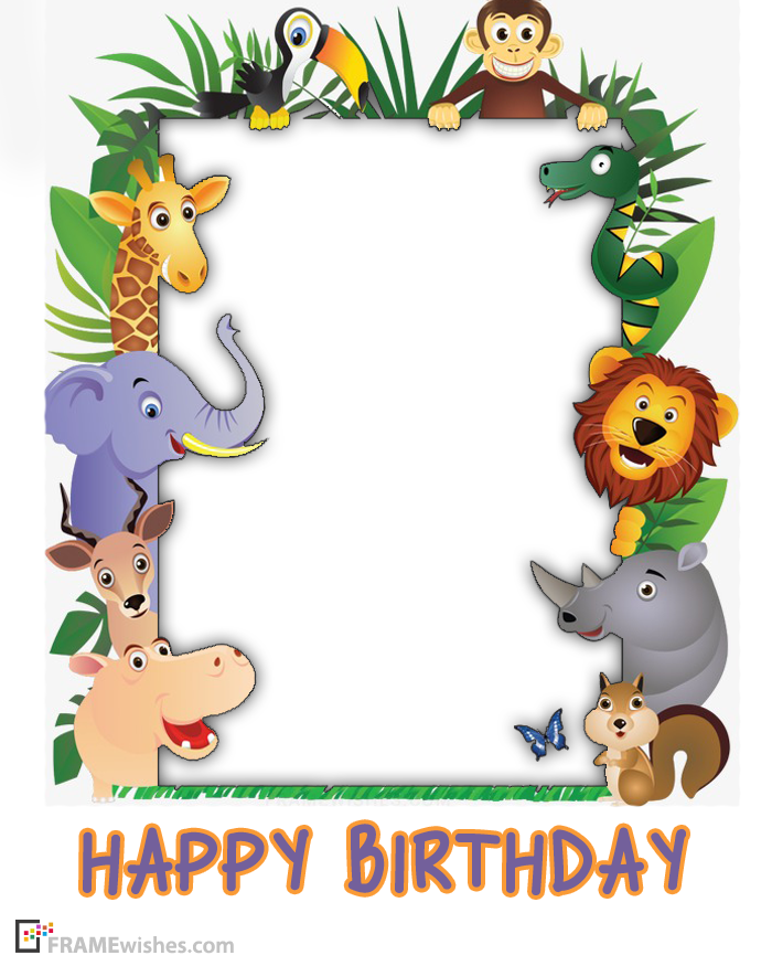 Animals Birthday Photo Frame For Kids