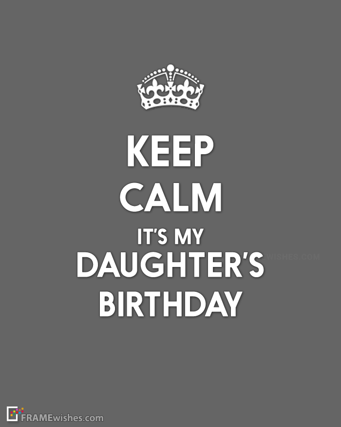 Keep Calm Birthday Photo Frame For Daughter