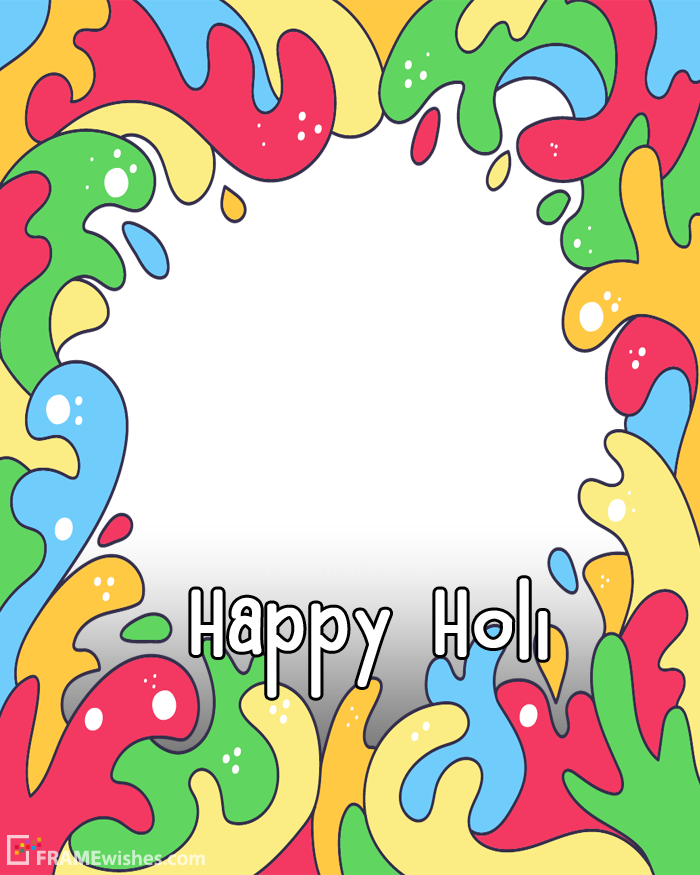 holi photo frame download