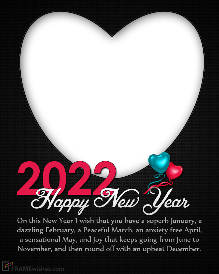 new year wishes photo frame online free