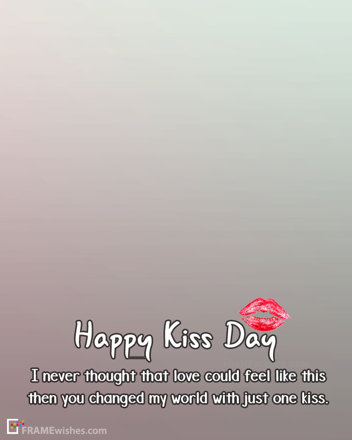 Wish Photo Frame on Kiss Day