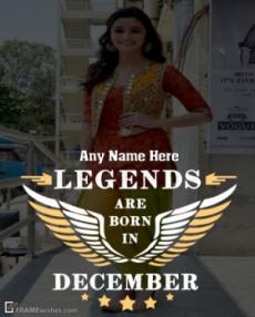 Legends Are Born In December Frame
