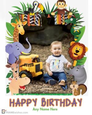 Animals Birthday Photo Frame For Kids
