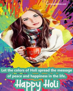 Awesome Happy Holi Photo Frame Free Online Gift