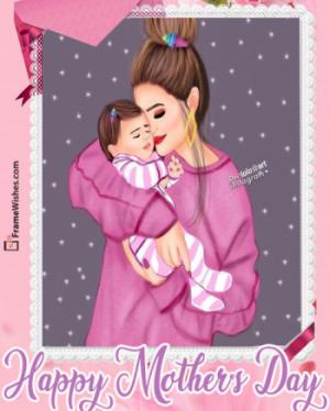 Beautiful Floral Happy Mothers Day Photo Frame Free Online Gift