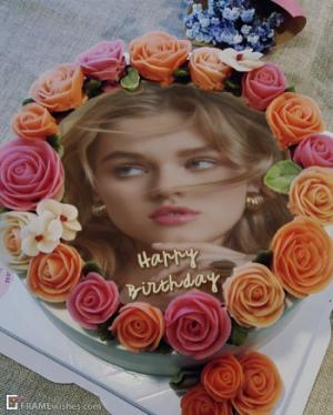 Happy Birthday Cake With Photo Editor Online