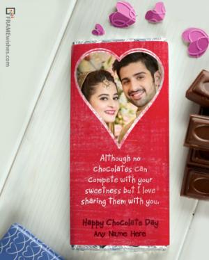 Chocolate Bar Photo Frame For Happy Chocolate Day