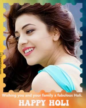 Colorful Holi Photo Frame With Wish For Friends