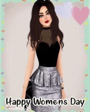 Cute Womens Day Wish With Photo Frame
