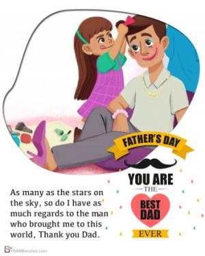 Father's Day Photo Frame Wish Gift Online