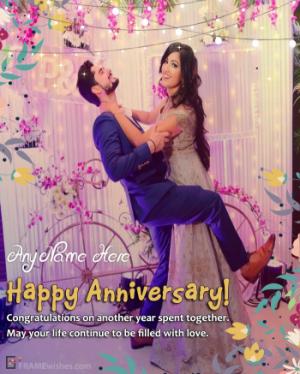 Happy Anniversary Picture Frame Wishes