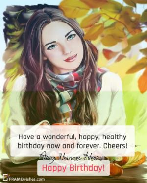 Happy Birthday Greetings Photo Frame