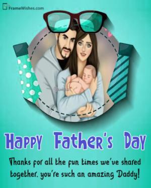 Happy Father's Day Message From Daughter Photo Frame