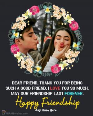 Happy Friendship Photo Frames Wishes