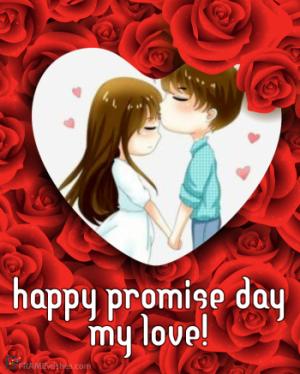 Happy Promise Day My Love Photo Frame