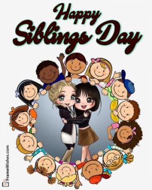 Happy Siblings Day Photo Frame - Siblings Theme Frame Free Edit