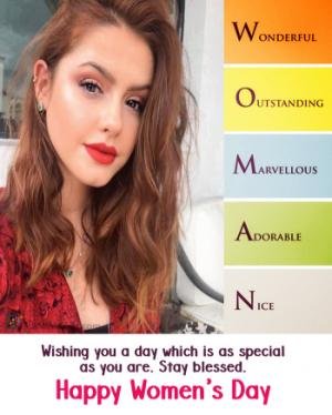 Happy Womens Day Frame Wishes With Photo