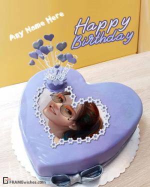 Birthday Cake With Photo Frame And Name Editor Online