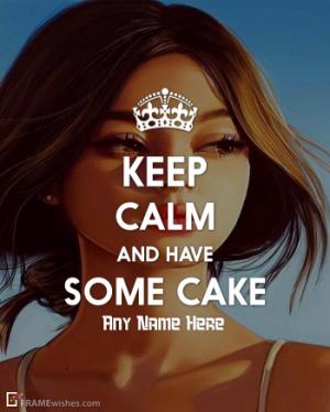 Keep Calm And Have Some Cake Birthday Photo Frame
