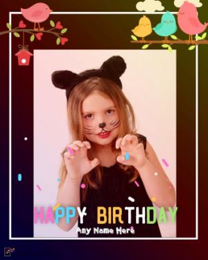 Little Birds Birthday Photo Frame For Kids