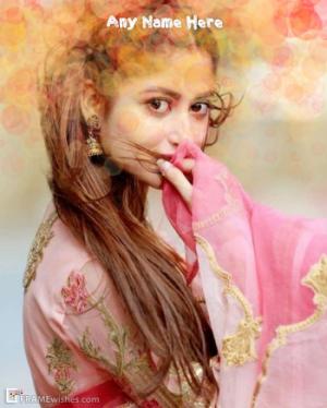 Orange Lights Photo Frame Online