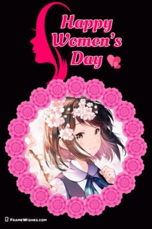 Pink Roses Happy Womens Day Photo Frame For Everyone