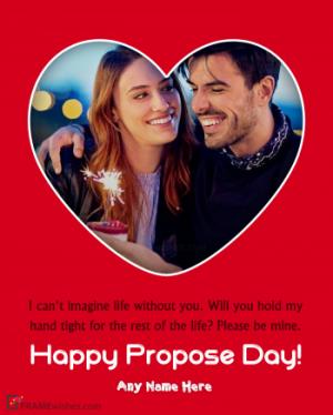 Happy Propose Day Photo Frame Wishes
