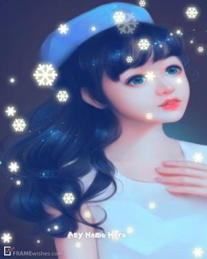 Snow Falling Photo Frame Effect