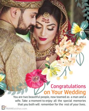 Best Wedding Wishes Congratulations Photo Frame