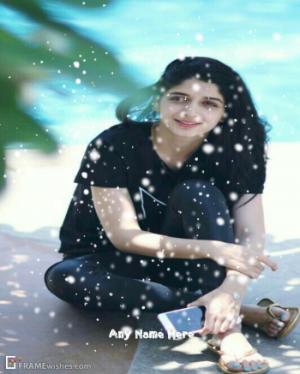 Winter Snowfall Effect Photo Frame