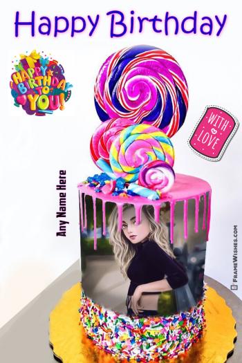 Happy Birthday Cake With Photo Editor Online