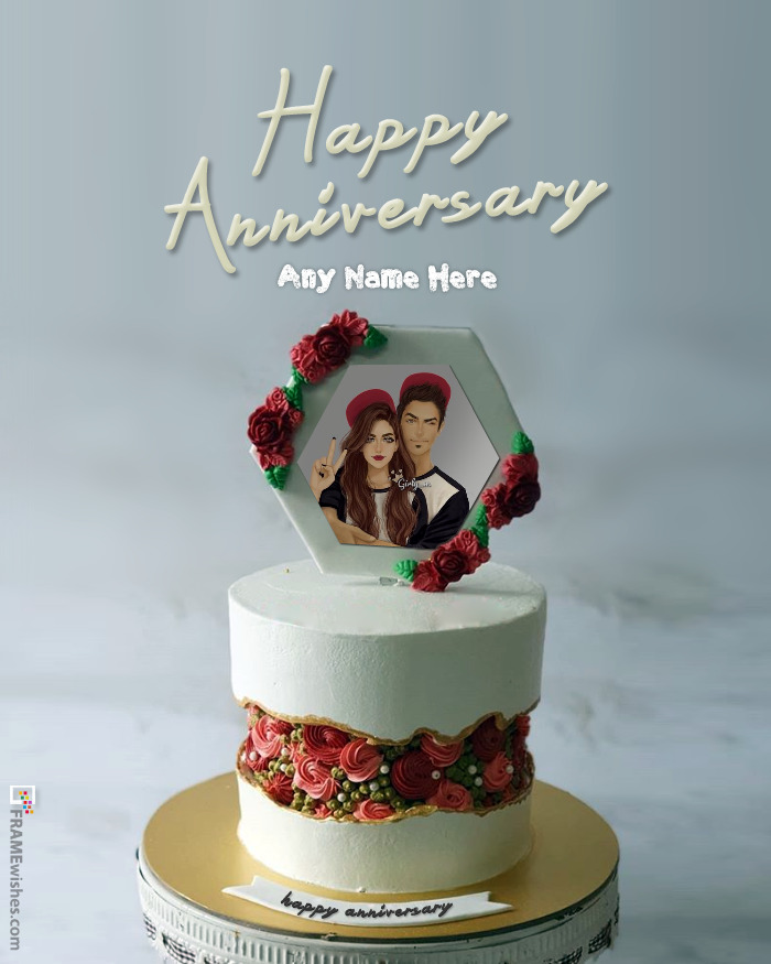 Anniversary Cake With Photo Frame 2020