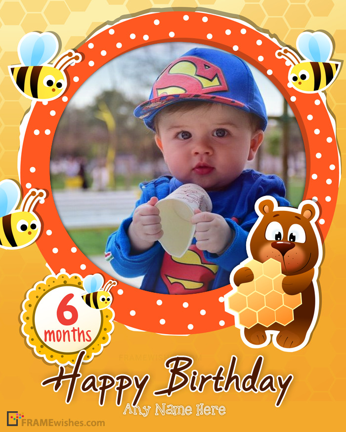 Bees Happy Birthday Photo Frame For Kids