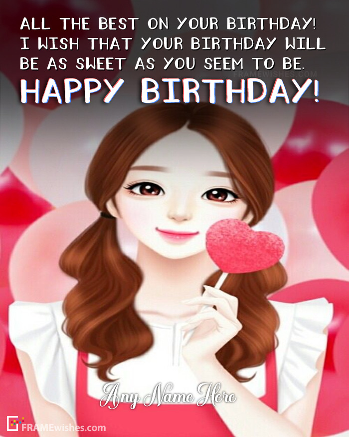 Best Wishes Happy Birthday Frame With Photo