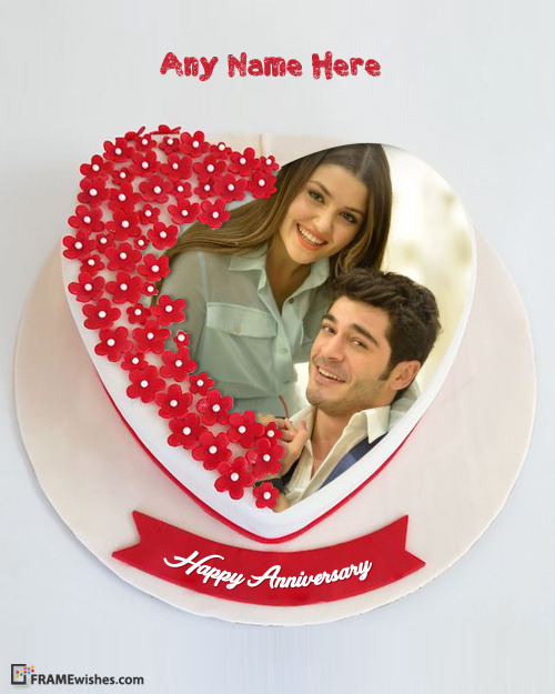 Happy Anniversary Cake with Photo - Best Cake for Wishing