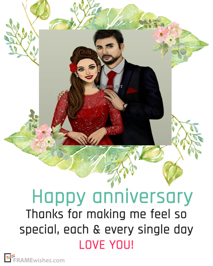 Create Happy Anniversary Frame With Photo