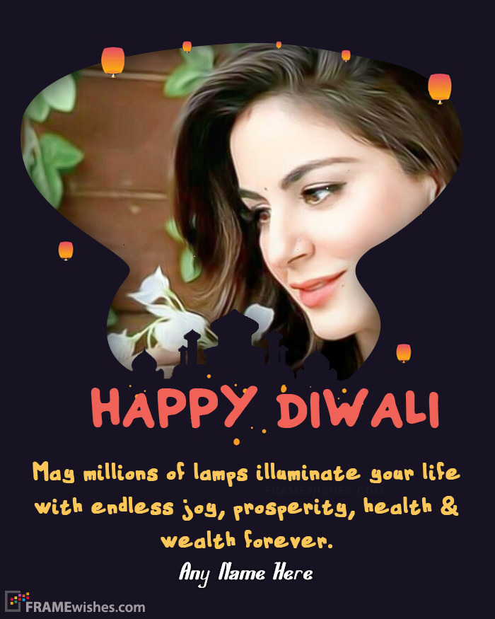 Happy Diwali Frame With Photo