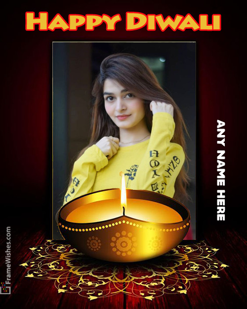 Happy Diwali Photo Frame For Friends or Family Free Online Edit