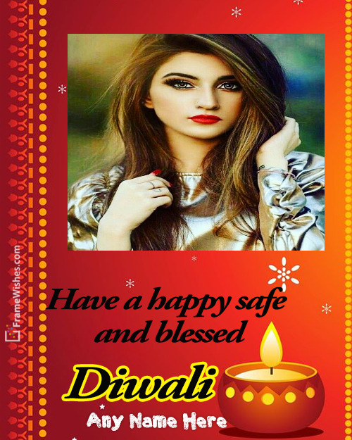 Happy Diwali Photo Frame With Wishes Free Edit Online