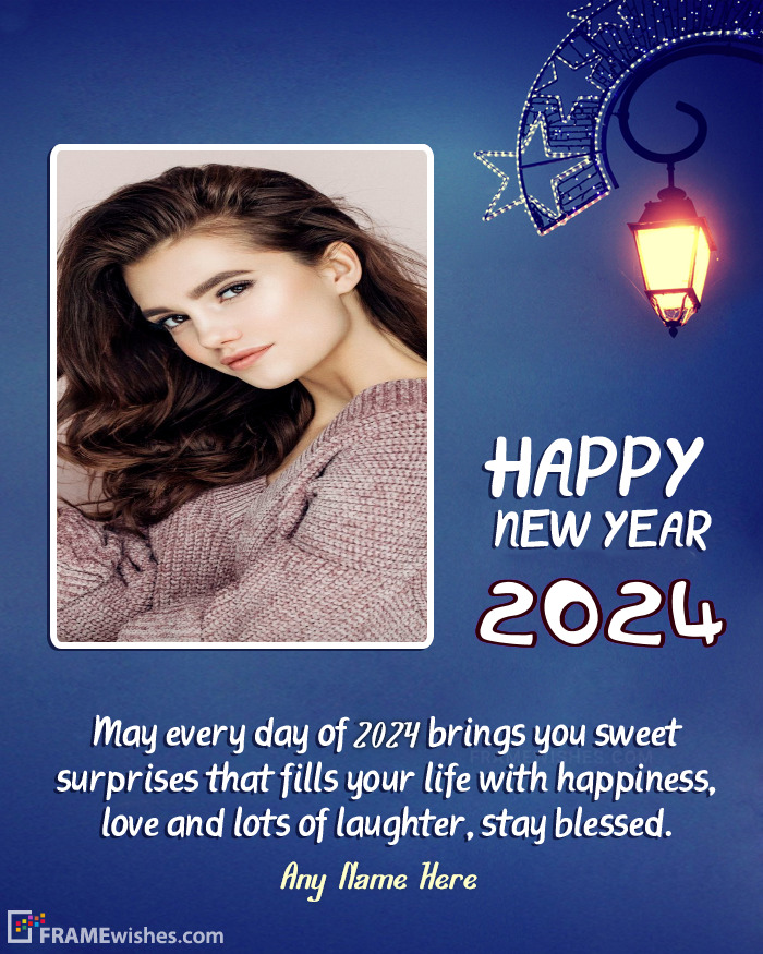 Happy New Year Wishes With Photo Frame 2021