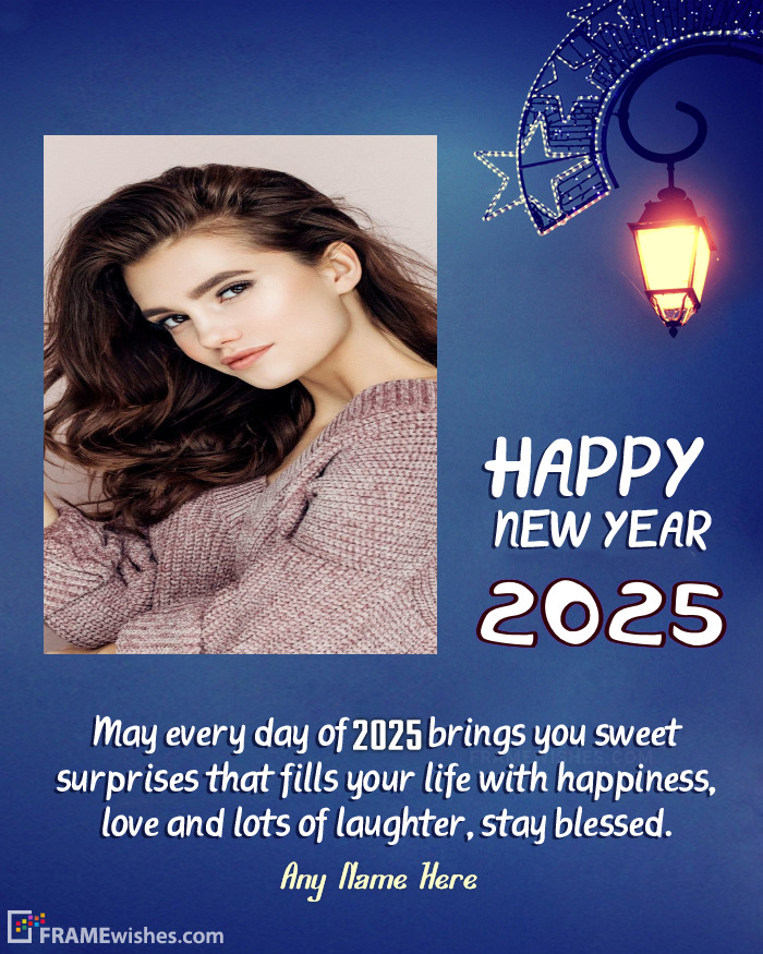 Happy New Year Wishes With Photo Frame 2024