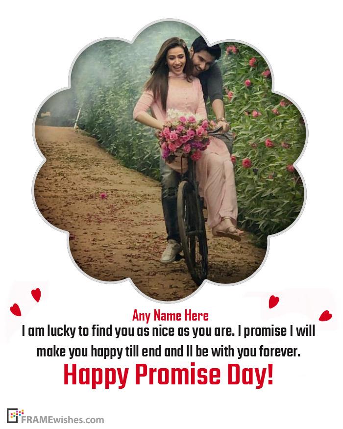 Happy Promise Day Wish Photo Frame