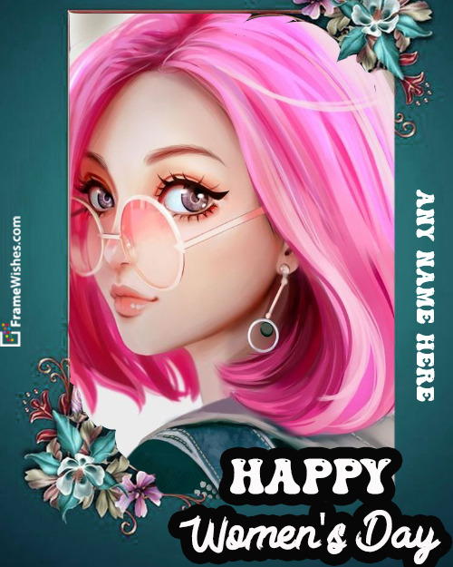 Happy Womens Day Wooden Photo Frame Free Edit Online
