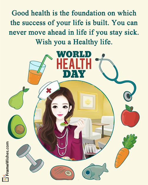 Healthy Diet World Health Day Photo Frame Wishes For Instagram Story