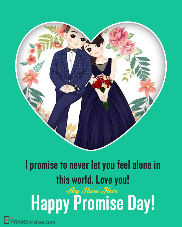 Heart Photo Frame For Happy Promise Day