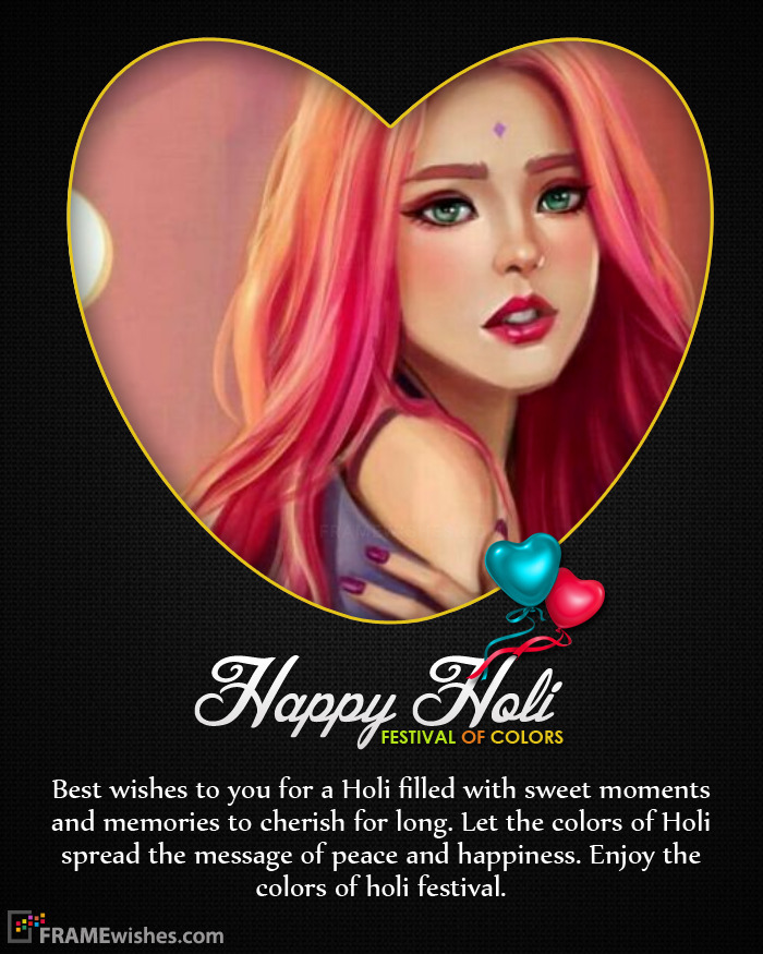 Special Holi Frame Wishes With Photo