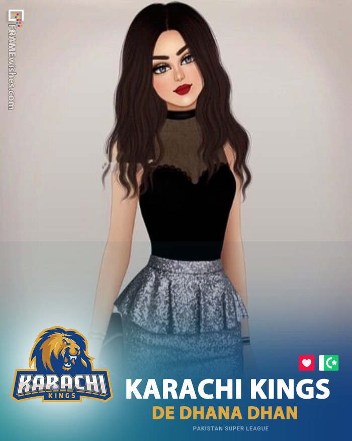 Karachi Kings Photo Frame - PSL 5 2020